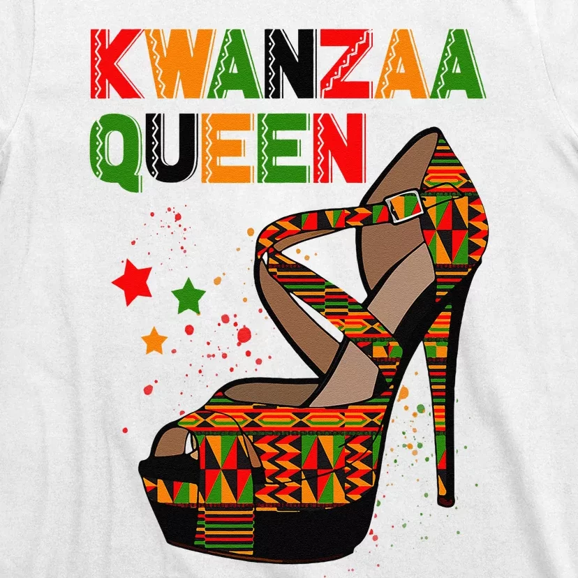 Kwanzaa Queen African American Africa Pride Black T-Shirt