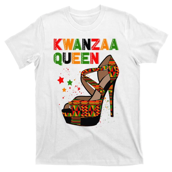 Kwanzaa Queen African American Africa Pride Black T-Shirt