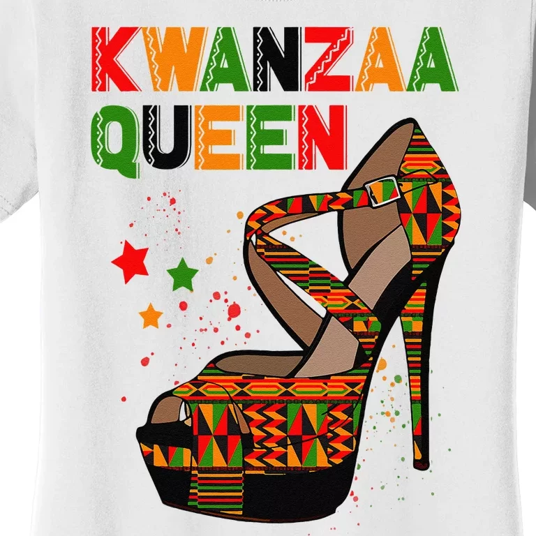 Kwanzaa Queen African American Africa Pride Black Women's T-Shirt