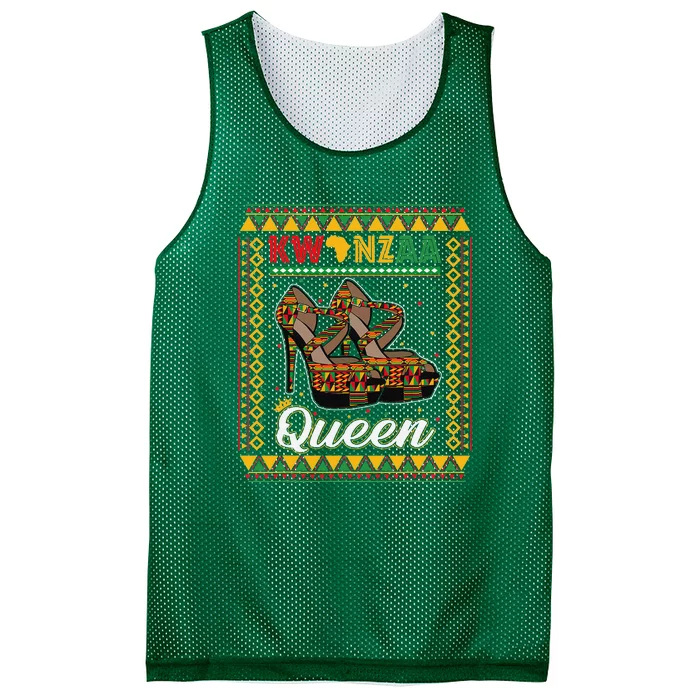 Kwanzaa Queen African American Africa Pride Black Women Girl Mesh Reversible Basketball Jersey Tank