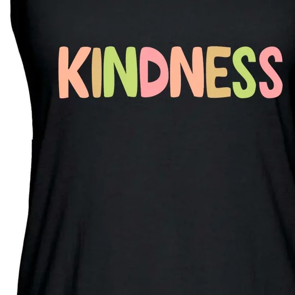 Kindness Quote Colorful Ladies Essential Flowy Tank