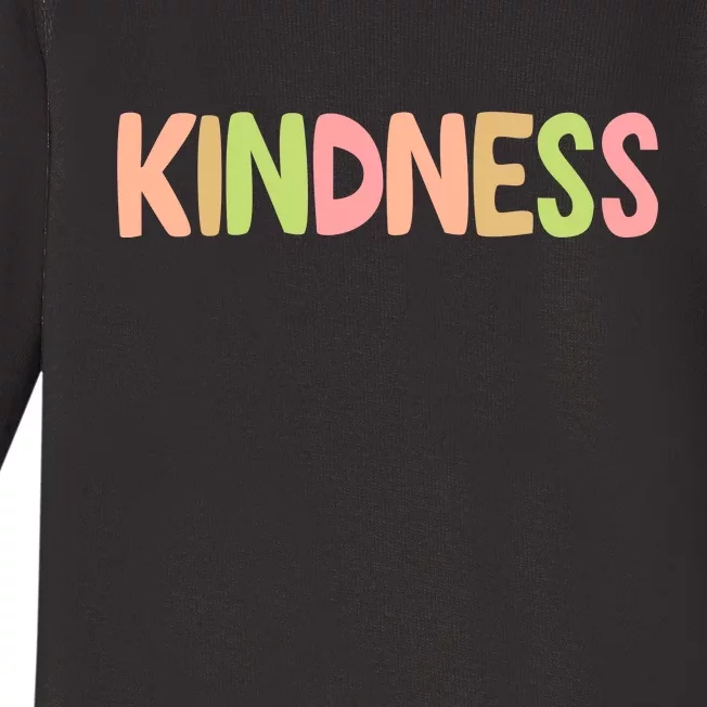 Kindness Quote Colorful Baby Long Sleeve Bodysuit