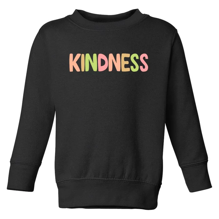 Kindness Quote Colorful Toddler Sweatshirt