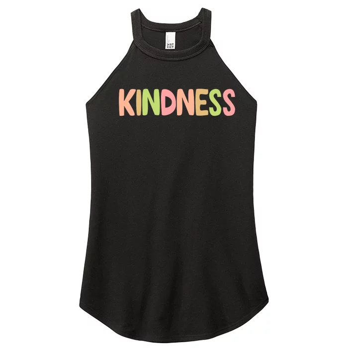 Kindness Quote Colorful Women’s Perfect Tri Rocker Tank