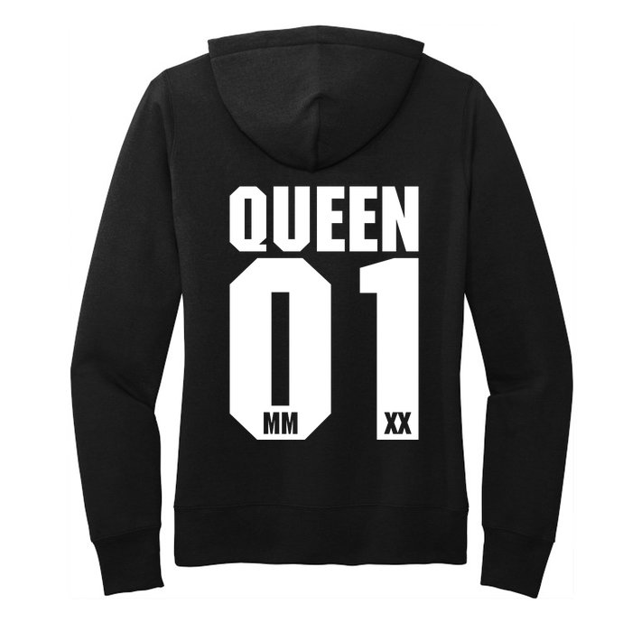 King & Queen 01 Family Matching Outfits Queen Mom Front & Back Women's Pullover Hoodie