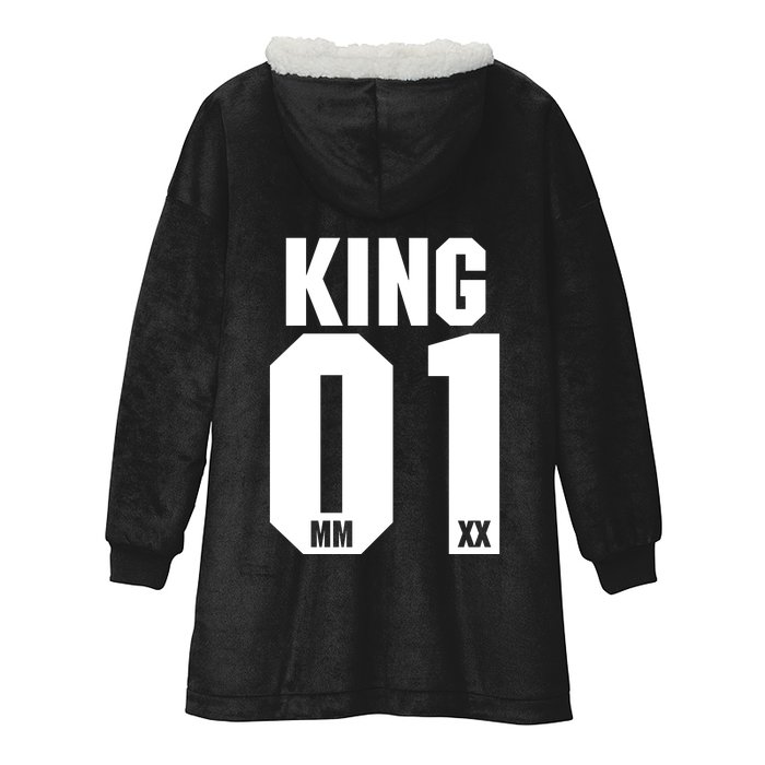 King & Queen 01 Family Matching Outfits King Dad Front & Back Hooded Wearable Blanket