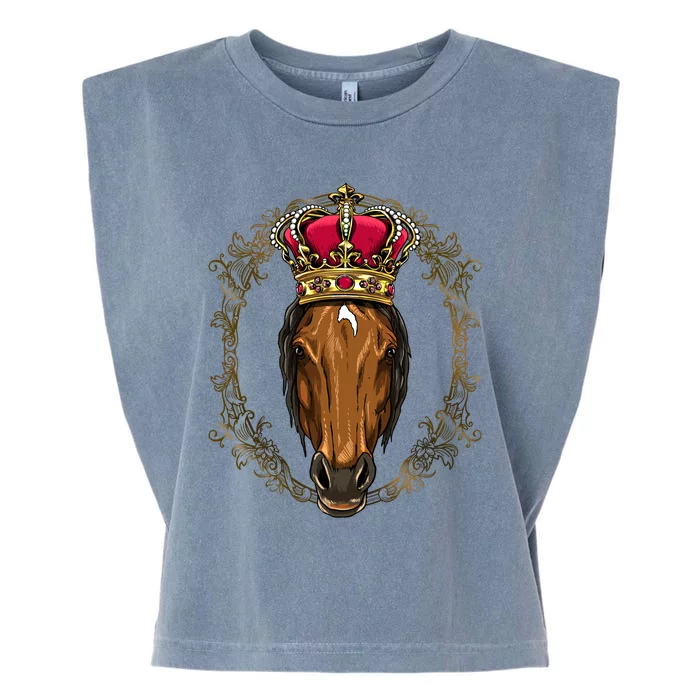 King / Queen Horse Princess Cow Cow Horse Lover Great Gift Garment-Dyed Women's Muscle Tee