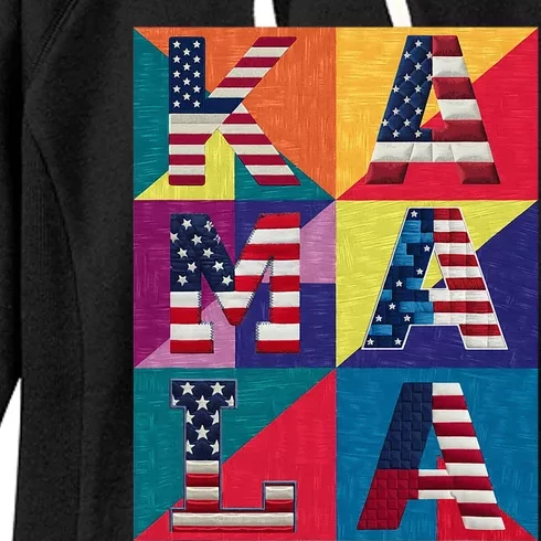 Kamala Quilt Women's Fleece Hoodie