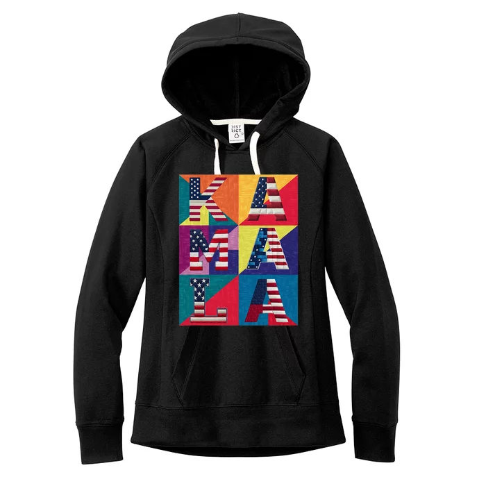 Kamala Quilt Women's Fleece Hoodie