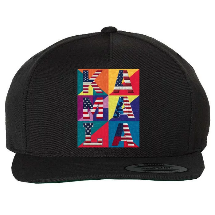 Kamala Quilt Wool Snapback Cap