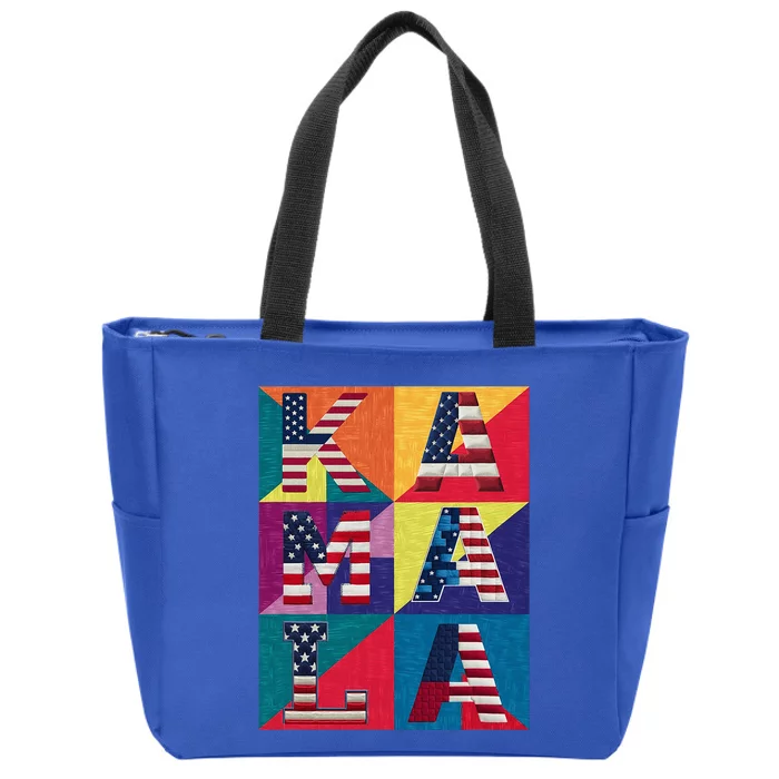 Kamala Quilt Zip Tote Bag