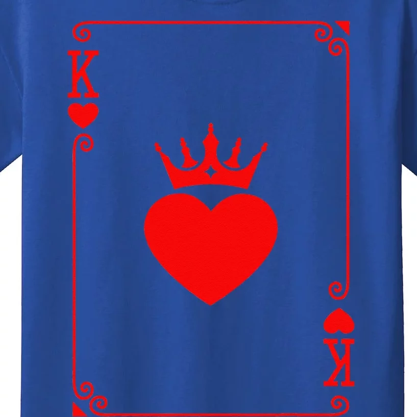 King Queen King Of Hearts Halloween Valentines Day Couple Kids T-Shirt