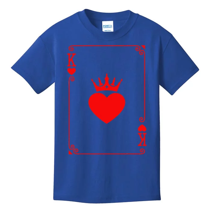 King Queen King Of Hearts Halloween Valentines Day Couple Kids T-Shirt