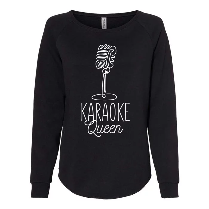 Karaoke Queen Microphone Musical Womens California Wash Sweatshirt