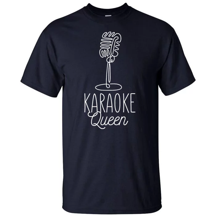 Karaoke Queen Microphone Musical Tall T-Shirt