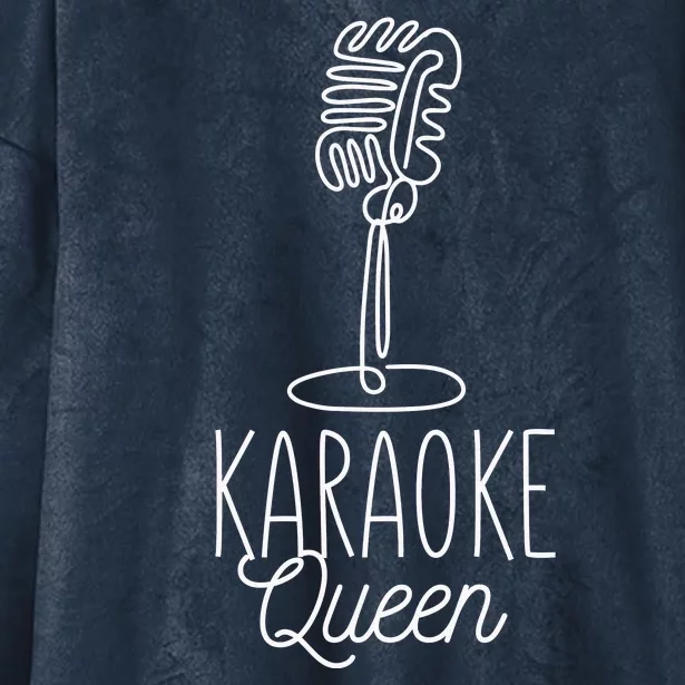 Karaoke Queen Microphone Musical Hooded Wearable Blanket