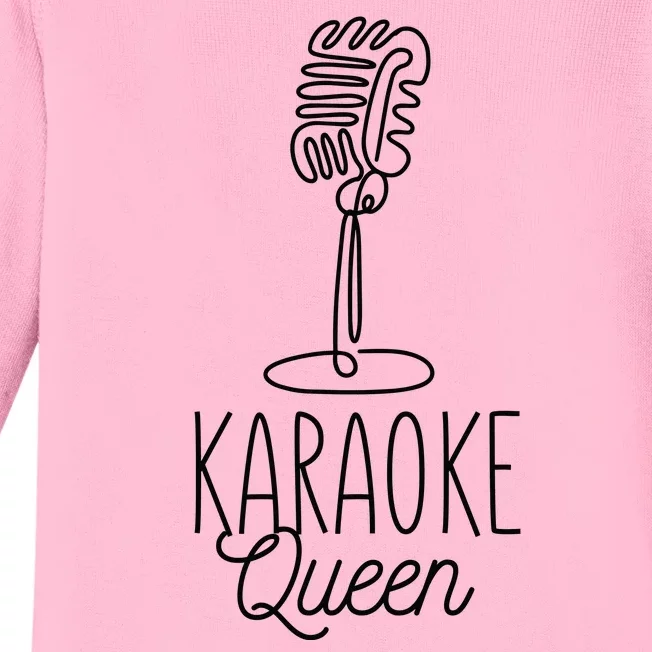 Karaoke Queen Microphone Musical Baby Long Sleeve Bodysuit