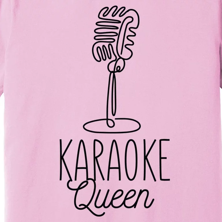 Karaoke Queen Microphone Musical Premium T-Shirt