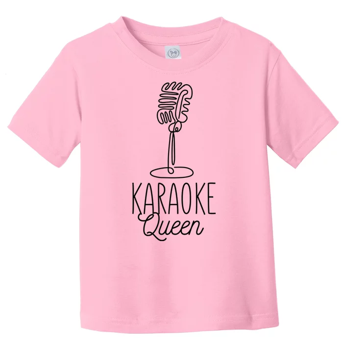 Karaoke Queen Microphone Musical Toddler T-Shirt