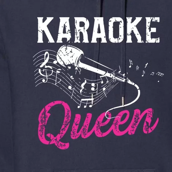 Karaoke Queen Night Funny Singer Bar Music Lover Singing Premium Hoodie