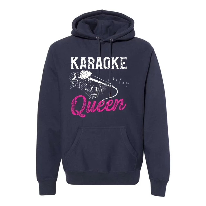 Karaoke Queen Night Funny Singer Bar Music Lover Singing Premium Hoodie