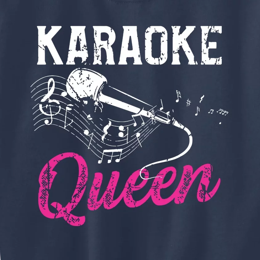 Karaoke Queen Night Funny Singer Bar Music Lover Singing Kids Sweatshirt