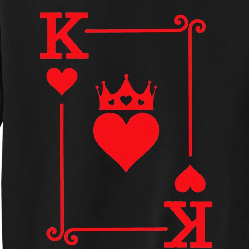 King & Queen Of Hearts Matching Couple King Of Hearts Tall Sweatshirt