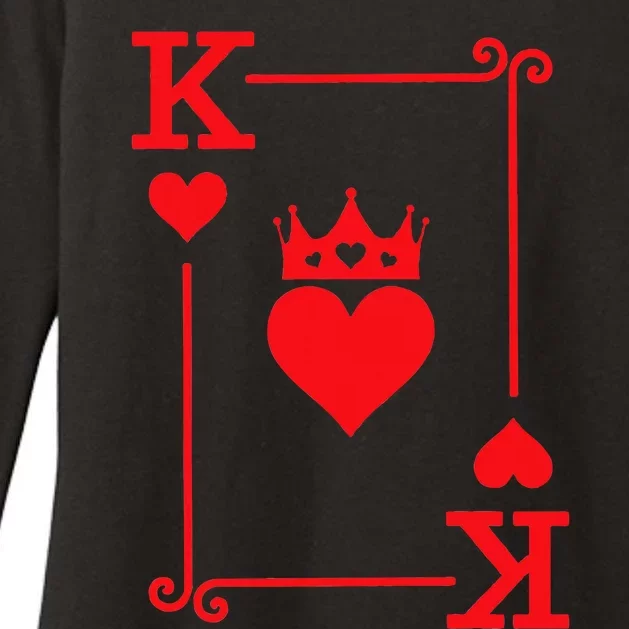 King Queen of Hearts Matching Couple King of Hearts Womens CVC Long Sleeve Shirt