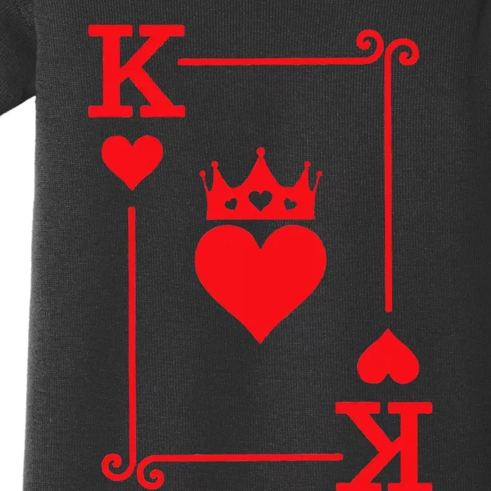 King Queen of Hearts Matching Couple King of Hearts Baby Bodysuit