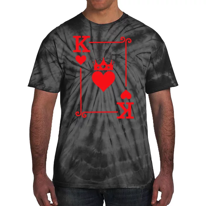 King Queen of Hearts Matching Couple King of Hearts Tie-Dye T-Shirt