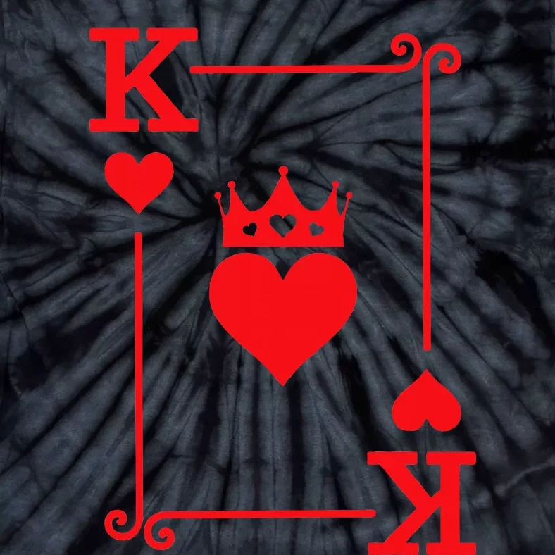 King Queen of Hearts Matching Couple King of Hearts Tie-Dye T-Shirt