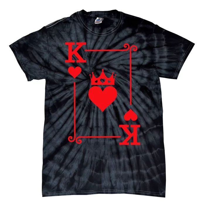 King Queen of Hearts Matching Couple King of Hearts Tie-Dye T-Shirt