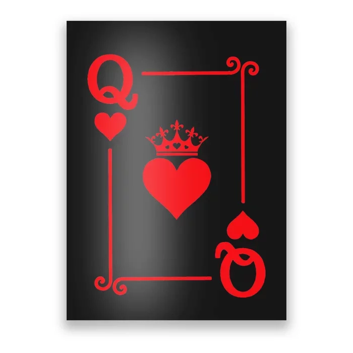 King & Queen of Hearts Matching Couple Queen of Hearts Poster