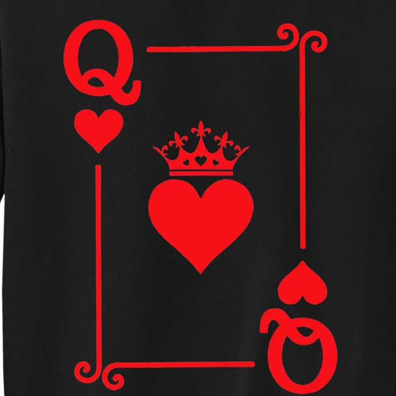 King & Queen of Hearts Matching Couple Queen of Hearts Tall Sweatshirt