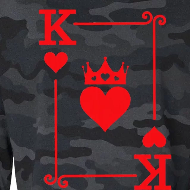 King & Queen of Hearts Matching Couple King of Hearts Cropped Pullover Crew