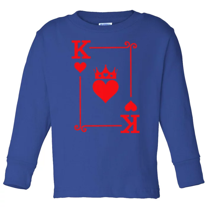 King & Queen of Hearts Matching Couple King of Hearts Toddler Long Sleeve Shirt