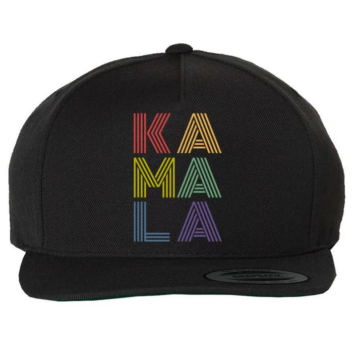 Kamala Retro 70s Vintage Gift Wool Snapback Cap