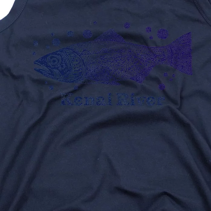 Kenai River Alaska King Salmon Fish Art River Fishing Trip Tank Top