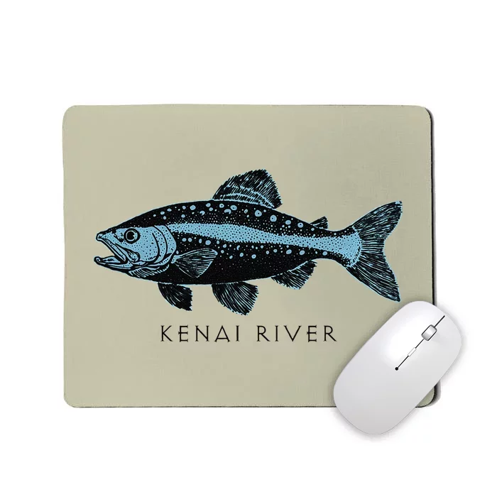 Kenai River Alaska Salmon Fish Art Fishing Kenai Peninsula Mousepad