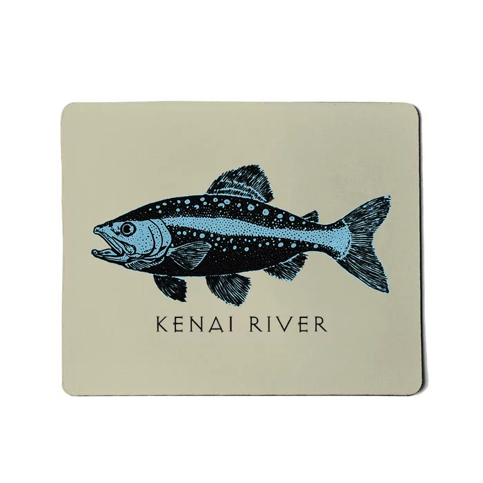 Kenai River Alaska Salmon Fish Art Fishing Kenai Peninsula Mousepad