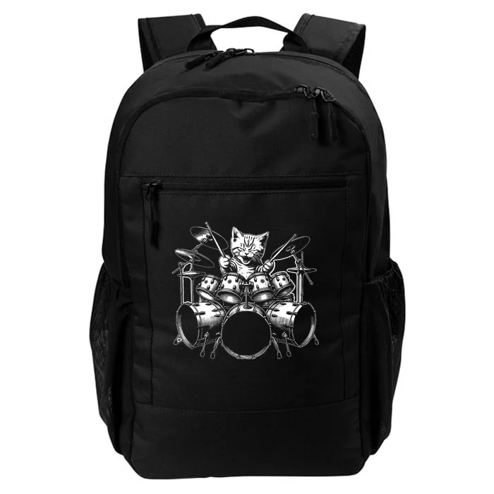 Kitten Rock Band Funny Kitty Drummer Cat Playing Drums Daily Commute Backpack