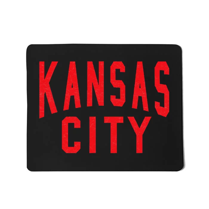 Kc Red & Black Kc Kansas City Old School Throwback Kc Fan Mousepad