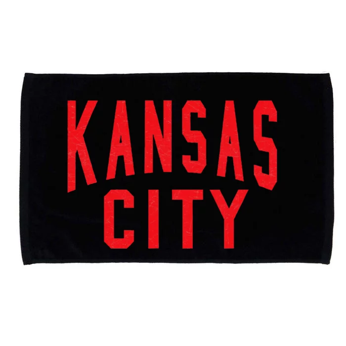 Kc Red & Black Kc Kansas City Old School Throwback Kc Fan Microfiber Hand Towel