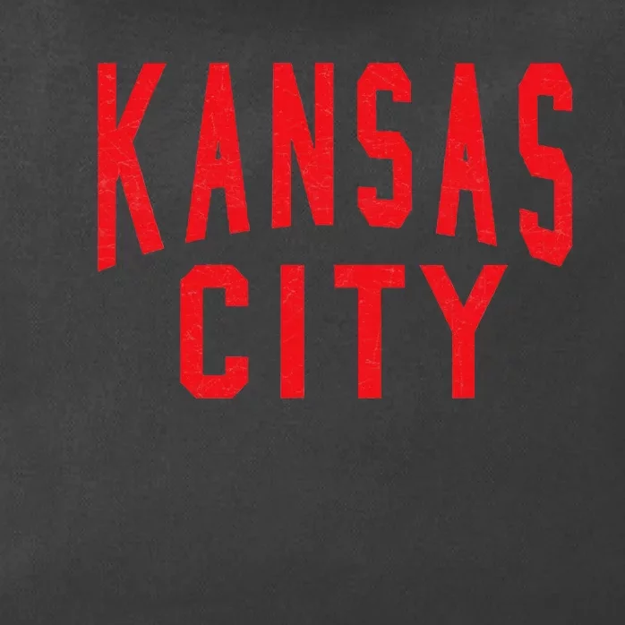 Kc Red & Black Kc Kansas City Old School Throwback Kc Fan Zip Tote Bag