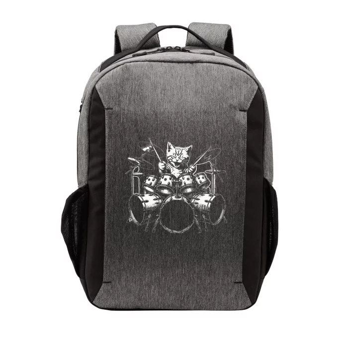 Kitten Rock Band Funny Kitty Drummer Vector Backpack