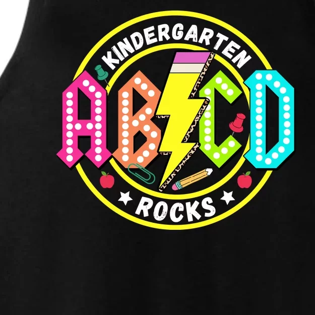 Kindergarten Rocks Back To School Ladies Tri-Blend Wicking Tank