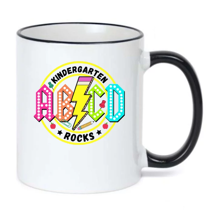 Kindergarten Rocks Back To School Black Color Changing Mug