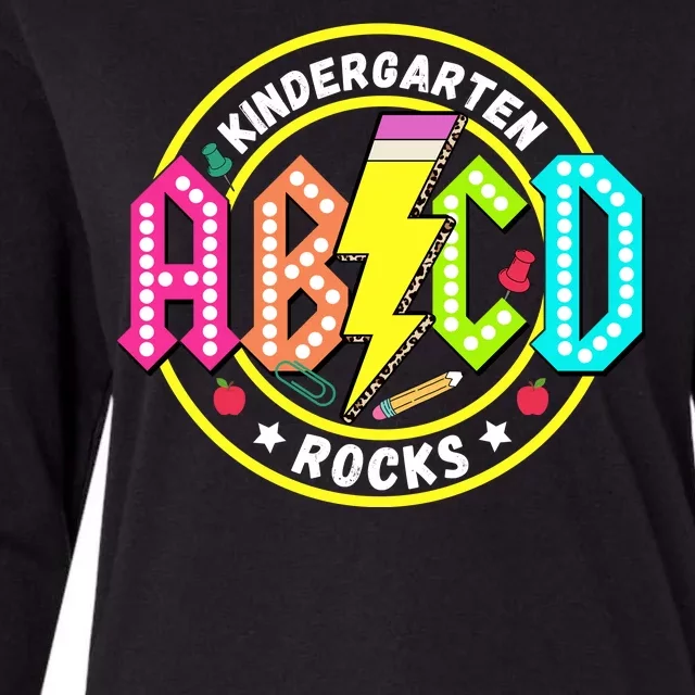 Kindergarten Rocks Back To School Womens Cotton Relaxed Long Sleeve T-Shirt