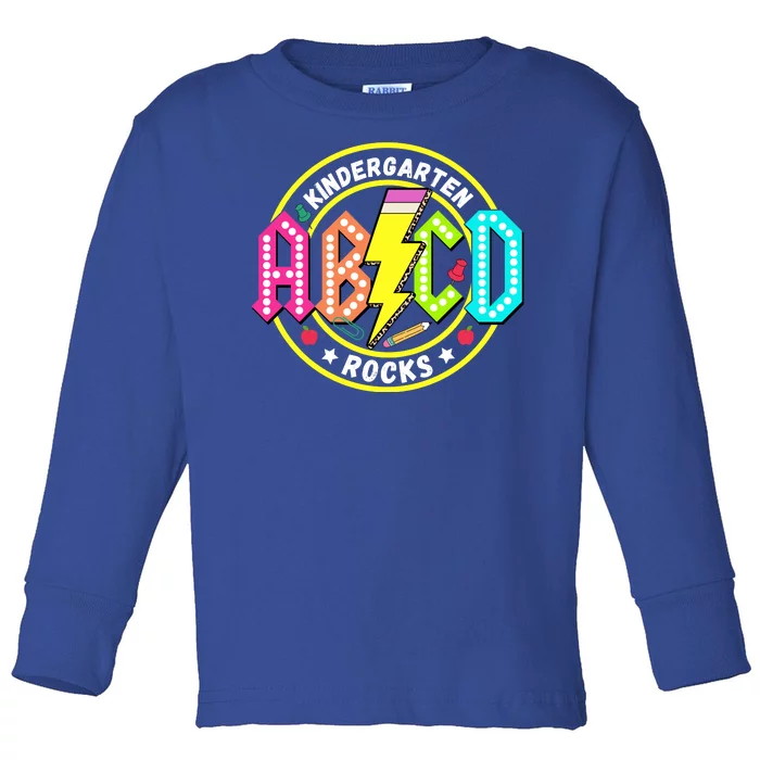 Kindergarten Rocks Back To School Toddler Long Sleeve Shirt