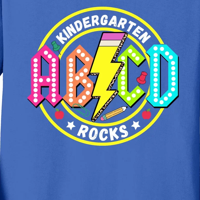 Kindergarten Rocks Back To School Kids Long Sleeve Shirt